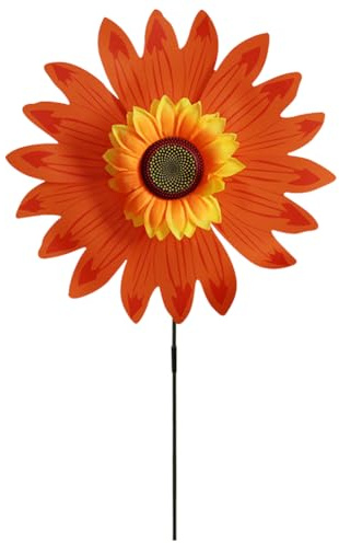 Fiorky Wind Spinners for Yard and Garden, Sunflower Windmill Rotating Sunflower Wind Spinner Stake Standing Lawn Flower Pinwheel for Outdoor Party Garden Yard Decor