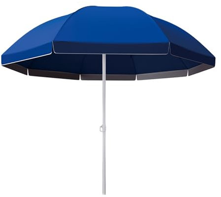Parasol rond inclinable de 2,1 m avec protection UV 50+ pour balcon, piscine, parasol sans pied