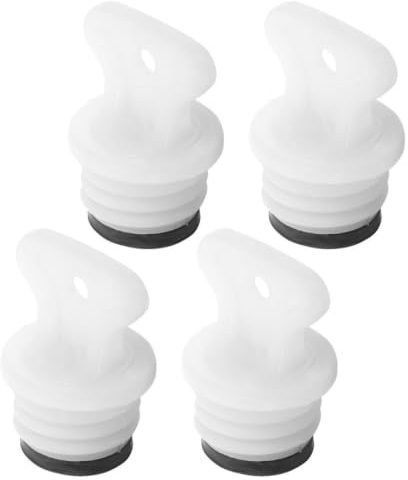 Beaupretty 4pcs Hot Water Bottle Lid Hot Water Bags Stopper Hot Water Bottle Stoppers Hot Water Bottle Cap Hot Water Bottle Part Hot Water Sack Plugs Sealing Hot Water Sack Caps Rubber White
