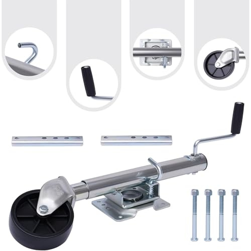 Ruotino D'appoggio Rimorchio - Ruota D'appoggio Per Rimorchio Carichi Pesanti, Ruote Di Supporto Automatico Per Rimorchio Per Auto Da 1200 Libbre, Roulotte, Ruote Con Bordo In Metallo Da 200mm
