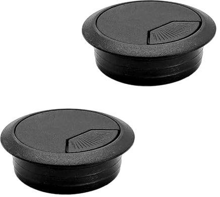 LICQIC 2 Pcs 50mm Desk Cable Grommets, Round Desk Cable Hole Cover, Computer Desk Cable Hole Caps, for Desktop Cable Organizer
