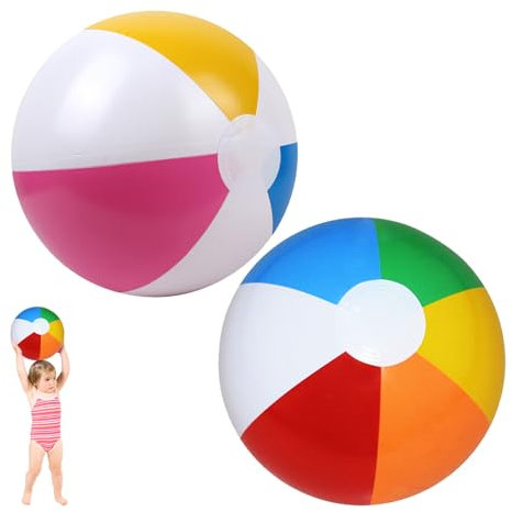 2 Pezzi Palla Gonfiabile Bambini,Palloni Gonfiabili Giganti,40cm Pallone Gonfiabile Bambini,Pallone Gonfiabiles Ad Acqua,Giochi da Spiaggia,Piscina