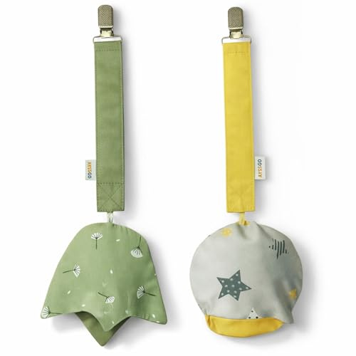Protective Pacifier Clip & Holder – Handmade, Ultra Durable with Case, 2-Pack, 100% Cotton – Safe & Stylish Baby Essential