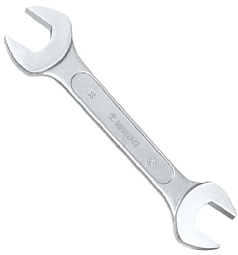 WEDO Chiave a doppia estremità aperta in acciaio inox, metrica, dimensioni 9 x 11 mm, lunghezza 110 mm, resistente alla corrosione, antiruggine, ecologica