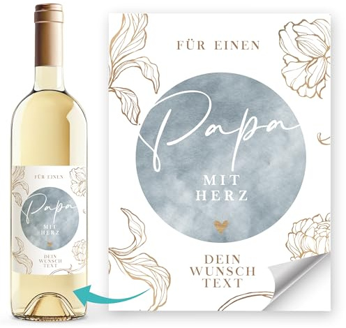 SpecialMe® Weinetiketten Weinflaschenetiketten personalisiert Geschenk Danke Lieblingsmensch Flaschenetiketten selbstklebend Weiss unisize