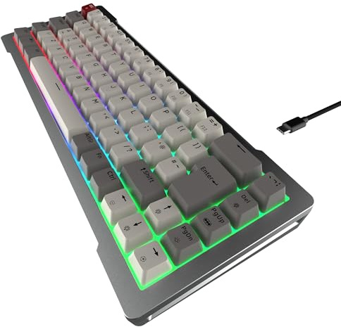 RAIJINTEK TASTIERA GAMING MGA-68 SILVER ALLUMINIO ARGB MAGNETIC SWITCH