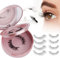Magnetic Eyelashes with Applicator, 2 Pairs Reusable Natural Look Magnetic Lashes Kit No Glue Needed Easy to Wear and Remove(Magnetic-lashes XK8-2P)