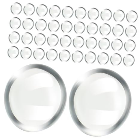 KONTONTY 200 Stück Flache Glasperlen Für Aquarien Landschaften DIY Klares Glas Stein Kieselsteine Aquariumsteine