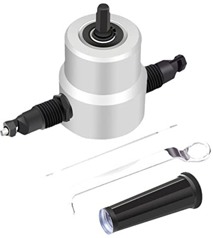 NUOBESTY Cortador De Metal De Doble Cabezal Cortadora De Chapa Resistente Para Aluminio Hierro Cortadora De Metal Mordiscos Para Trabajos De Corte Talleres y Construcción