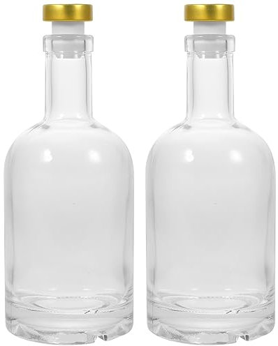 SOIMISS 2 Pezzi bottiglia di con tappo bottiglie decanter per whisky vodka bottiglie di vino etichette di per bevande di vuote per liquido