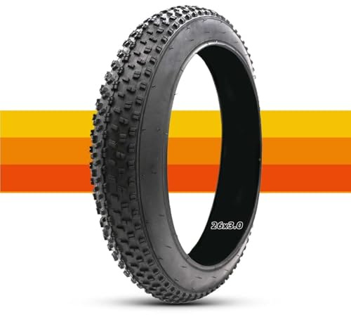 YUMEIGE 26x3 Reifen Elektrofahrradreifen 26 Zoll | 26x3.0 Reifen | 26 3 Fat Tire | Farbe Fahrrad Fatbike Reifen 26x3.0 | Elektrisches Schneemobil Vorderrad Strand Fat Tire MTB Fahrrad 26 Zoll