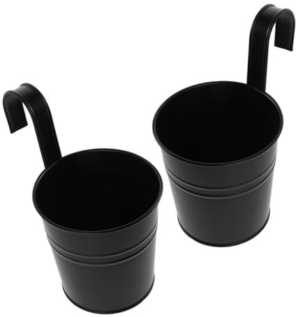 ifundom 2 Piezas Maceta Colgante de Hierro Macetas Colgantes de Metal para Balcón Jardinera Rústica Maceteros de Hierro para Plantas Suculentas Decoración de Jardín