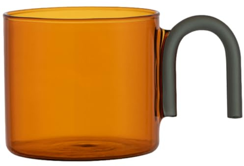 VIVIWI Tazza da caffè rotonda in vetro singolo 300 ml tazza trasparente per cappuccini Trasparenza Espresso Drinkware Elegante cristalleria