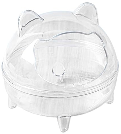 Hámster Sand Baño Contenedor - Chinchilla Roedor de baño, Anti derrame de alta capacidad carenado | Bandeja transparente desmontable, Golden Bear Washable Jaula Casa Para Gerbil Sirio Mascota