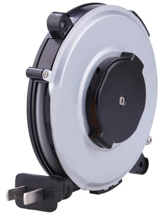 Tamburo per cavi, Avvolgicavo portatile con funzione di riavvolgimento automatico, e for attività all'aperto e alimentazione affidabile dei dispositivi