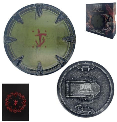FaNaTtik DOOM: The Dark Ages sköldsåg medaljong & konstkort | Begränsad upplaga, samlarobjekt, officiellt licensierade varor