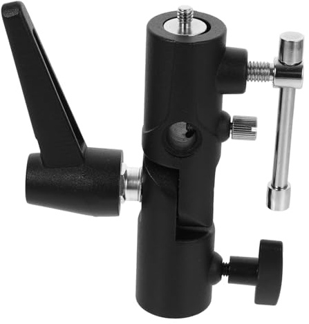 EPIGEIST Flash Light Stand Mount with Umbrella Softbox Holder Aluminum Alloy Photography Bracket for Off-Camera Tripod H-Type Base Compatible with Photography Umbrellas and Light Holders