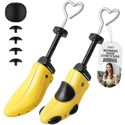 ZENO Shoe Stretcher For Women | Shoe Tree To Expand, Extend, Widen Your Shoes | Adjustable To Fit All Shoes | Ultra Durable Plastic Boot Stretcher | 2 Stretchers Included
