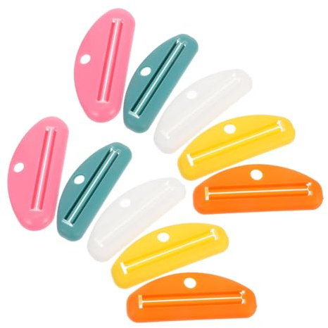 MUCKLILY 10stücke Zahnpasta-quetscher mit Clip für Tuben Manuell aus Dosierrolle für Zahnpasta Salben Waschcreme Handcreme Effizientes Auspressen Aufbewahrung Möglich