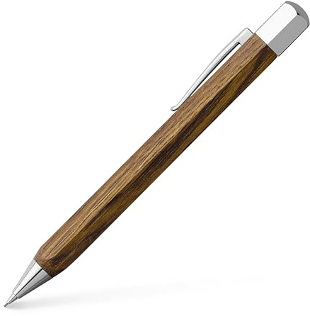 FABER-CASTELL - Drehbleistift Ondoro Räuchereiche, 0,7 mm | Edler Minenbleistift mit Schaft aus Räuchereiche für präzises Schreiben und Zeichnen