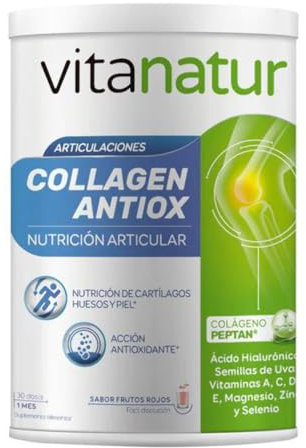Vitanatur - Collagen Antiox (1), Complemento Alimenticio con Colágeno, Vitaminas A, C, D y E, Magnesio, Zinc y Selenio, con Acción Antioxidante (1), Nutrición de Cartílagos Huesos y Piel (1) - 360 g