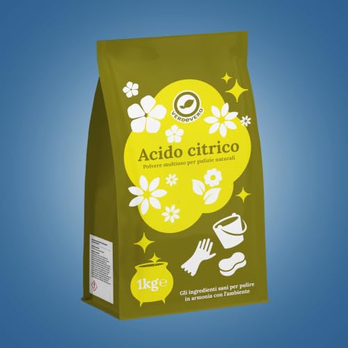 Verdevero Acido Citrico Anidro Puro 1Kg - In Polvere per pulizie