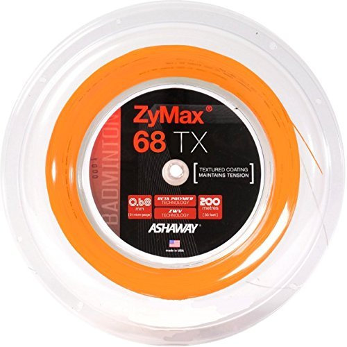 ASHAWAY ZyMax 68 TX badmintonsträng – 200 m rulle, färg – orange