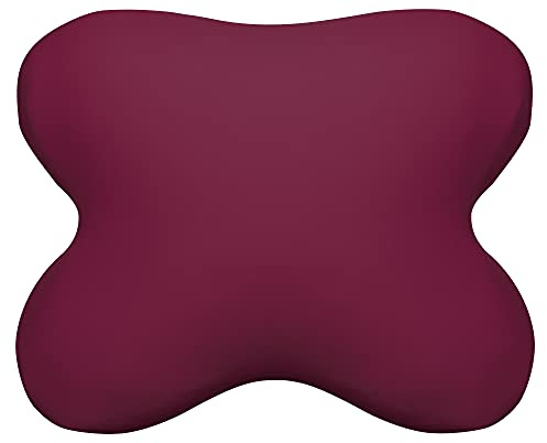 Edda Lux® Bezug passend für Tempur OMBRACIO Kissen, 60x50 cm, in Burgund | Jersey Kissenbezug für Schmetterlingskissen aus 100% Baumwolle mit Reißverschluss für Kopfkissen in 60/56 x 50/48 cm