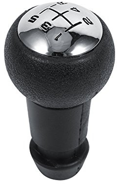Qiilu Pomo Cambio De Marchas Citroen C4 Picasso, Coche Universal 5 velocidades Pomos para palanca de cambios manual negro para Peugeot 307
