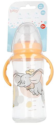 Stor 13604 13604-STOR BIBERON Collo Larghezza 360 ML TETINA Silicone 3 Posizioni con Maniglie Classic Sunbeam, Multicolore, Unica