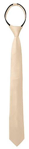 Allegra K Herren Vorgebundene feine verstellbare Reißverschluss Streifen Tie Krawatte Champagner One Size