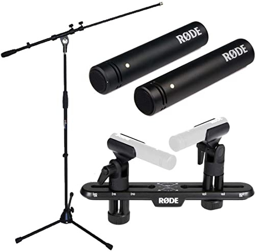 Rode M5 MP Mikrofon Set + keepdrum Mikrofonständer + Rode Stereo Bar