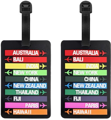 Etiquetas para Maletas de Viaje, 2pcs Identificador Maleta con Tarjeta de Identificación de Nombre PVC Etiqueta Maleta Etiquetas Maletas Viaje Tarjeta de Visita (Negro)