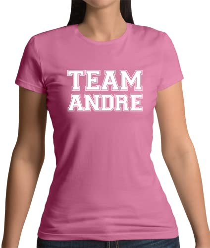 Team Andre - Womens Crewneck T-Shirt - Azalea - Large