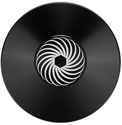 LP-vinylklämma för skivspelare svart stabilisator som minskar vibrationer och säkrar skivor på plattan weight turntable weight record stabilizer Plattenspieler