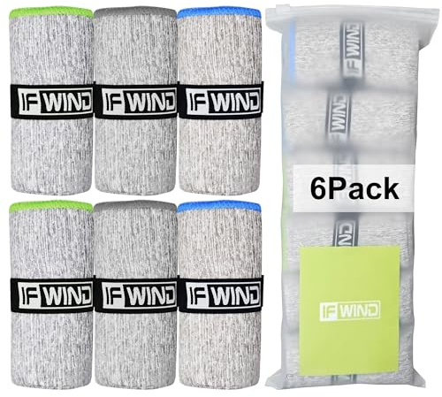 IFWIND 6 Pack Microfiber Gym Towels for Working Out，Fast Drying Workout Accessories Sweat for Gym Gear for Men & Women,Sports Exercise Fitness Gear Tennis Towels for Body Hot Yoga