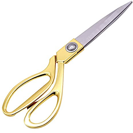 ZzzaNa jd Bastelschere, Schere, Edelstahl, Vintage-Nähschere for Handarbeiten, Schneiderschere, Stoff, DIY-Werkzeug, Schneider Schere (Color : Gold)