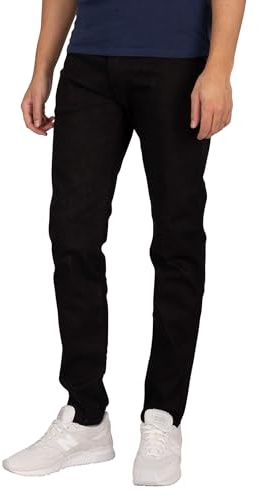 REPLAY Herren Jeans Anbass Slim-Fit Hyperflex mit Stretch, Schwarz (Noir 098), 36W / 32L