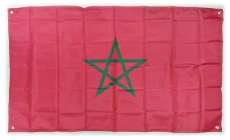 Pandiui23 Flagge Marokko, groß, 150 x 90 cm, für Balkon mit 4 Ösen und 4 Kabelbindern (Marokko)