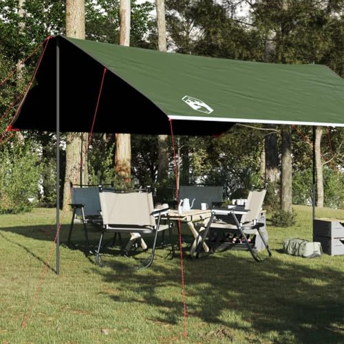 Tino Tech Tarp Outdoor Tent Wasserdicht Tarp Camping Zelt Plane Ultraleicht Camping Zeltplane Zeltunterlage für Ourdoor Camping Zeltplane Tarp für Hängematte 460x305x210 cm Polyester Grün