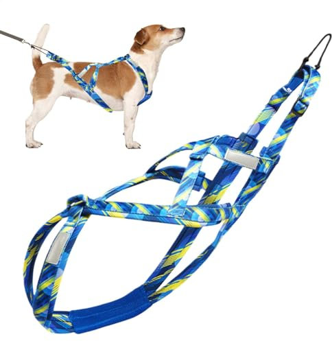 Hundezuggeschirr,Hundeschlittengeschirr - Reflektierendes Mehrzweck-Hundegeschirr, Welpengeschirr,Outdoor-Hundeseil, Flexibles Hundetrainingsseil zum Rodeln, Spazierengehen im Freien