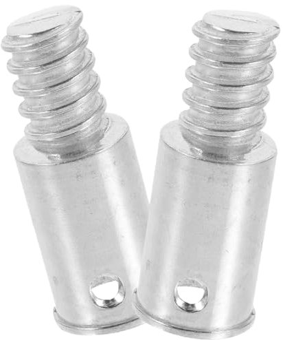Ciieeo Threaded Handle Tips Connector 2pcs American Thread Metal Threaded End Adapter for Broom and Telescopic Pole Replacement Household Cleaning Tools