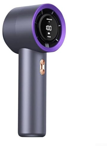 Ventilador portátil de mano sin aspas con batería de 3600 mAh, mini ventilador recargable por USB para actividades al aire libre y viajes (ventilador S001 - azul oscuro)