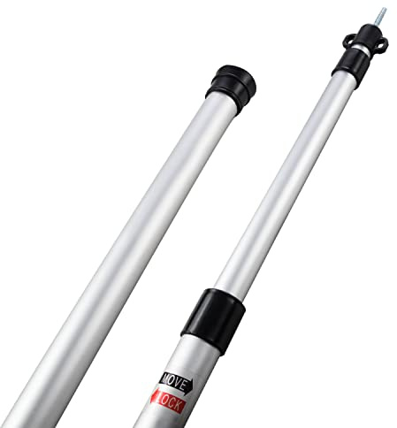 4 Stück Aluminium Zeltstange - mit Spitze - Teleskopstange 110-280 cm | Aufstellstange - Tarpstange - Camping Zubehör