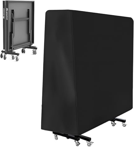 Huucozn Copertura per Tavoli da Ping Pong 165x70x185cm Custodia Protettiva per Tavolo da Ping Pong con Fibbie Antivento Copertura Tavolo Ping Pong Oxford Impermeabile Anti-UV per Esterno e Interno