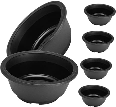 Anneome 6 pezzi Vasi da Giardino Bassi per Piante Succulente Vasi in Plastica Resistente per Interno ed Esterno e Fioriere per Piantine Succulente