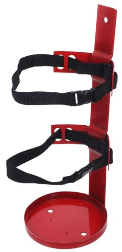 Ipetboom Support pour Extincteur Mural 2-4 Kg en Polyester et Fer Fixation Robuste Trous Pré-Percés Crochet Suspendre pour Extincteur Domestique et Professionnel Installation Facile et