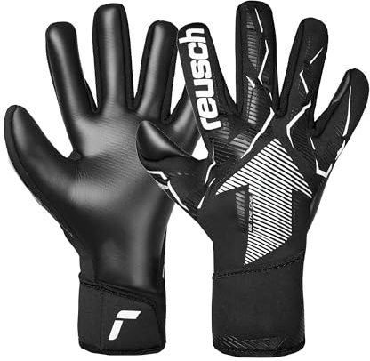 Reusch Guantes de portero para niños y jóvenes, agarre duradero y ajuste seguro, transpirables, para entrenamiento y juego, césped natural, césped artificial y campo duro, talla 4-7, Fastgrip Infinity