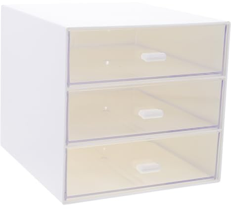 OSALADI Boîte de Rangement à Tiroirs Multifonction Blanche en Abs et Pp Rangement Visible Pratique et Compact pour Organiser Bureau et Maison