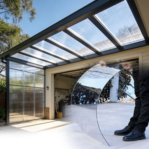 2.5mm Polycarbonate Roofing Sheet, Greenhouse Replacement Plastic Panels, Panels Polycarbonate Roofing, for Greenhouse Sheds Roofs,Carports(1.22 * 20m/4 * 65.6ft)